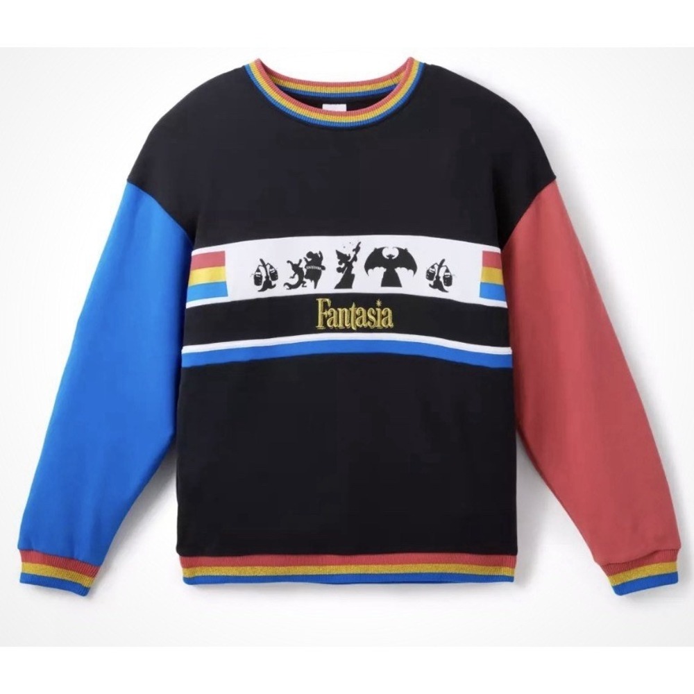 Disney Retro Vintage 90's Look Mickey Mouse Fantasia Crewneck Sweatshirt L NWT